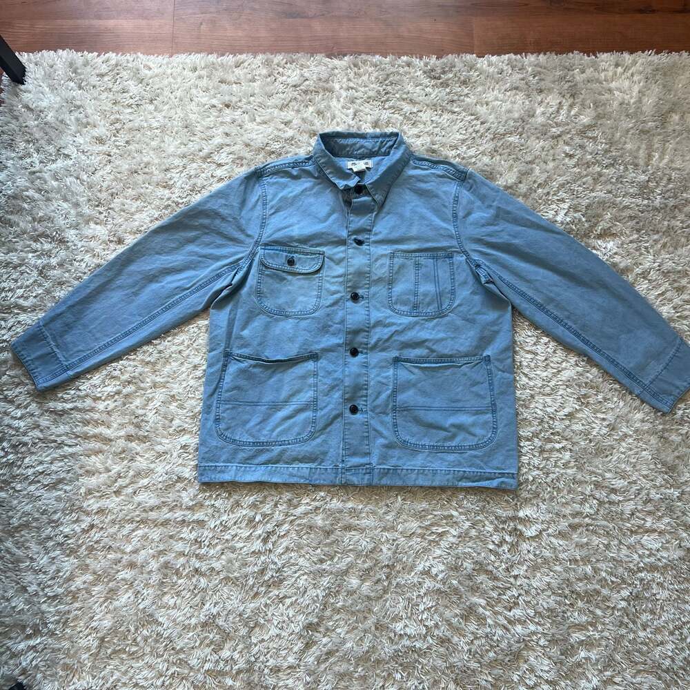 Madewell Blue Cotton Chore Workwear Jacket XL - Picture 3 of 12